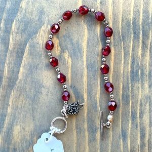 Silver & Garnet Bracelet